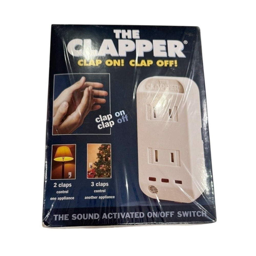 The Clapper Wireless Automatic Smart Sound Activated‎ On/Off Switch White NEW